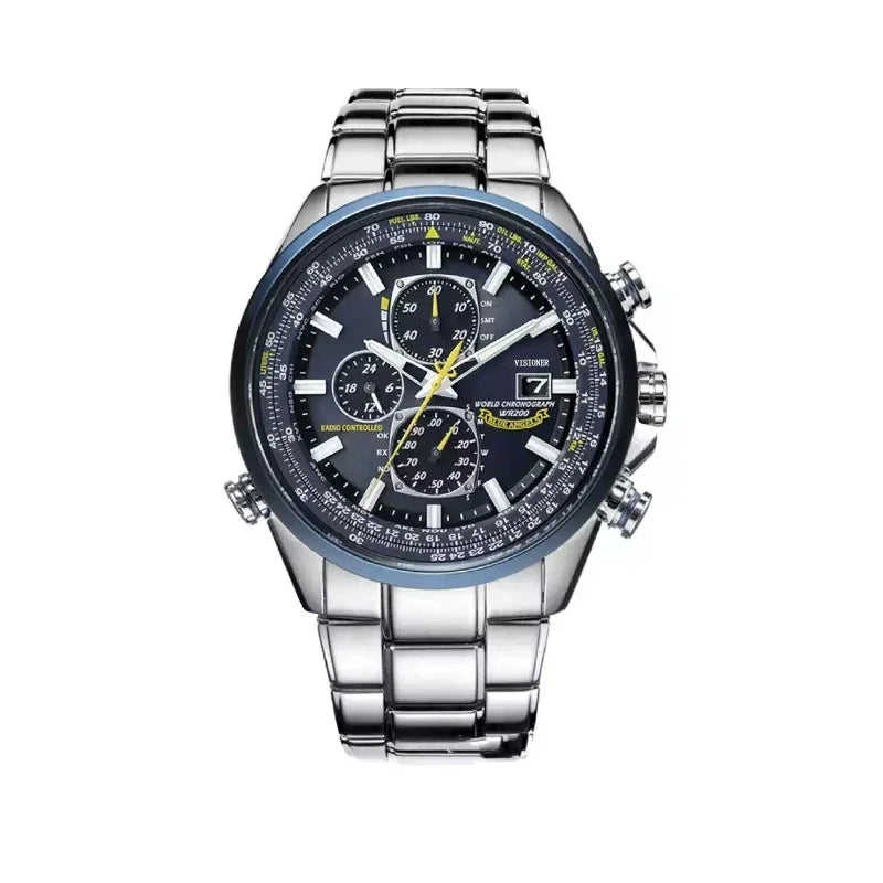 2025 High Quality Men's Quartz Watch Luxury Trend Luminous Multi-Function Chrono Stainless Automatic Watch Christmas Gifts